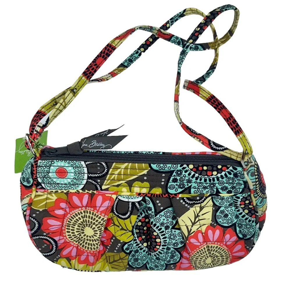 NWT Vera Bradley | Frannie Flower Shower Quilted Floral Shoulder Crossbo… - Picture 4 of 15